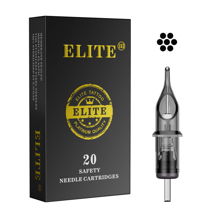 ELITE 3 Tattoo Needle Cartridges - Round Liner