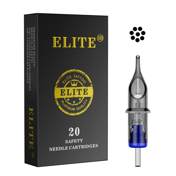 ELITE 3 Tattoo Needle Cartridges - Round Shader